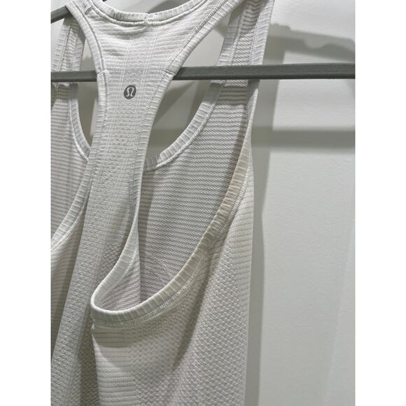 Lululemon White Swiftly Tech Racerback Tank Sz 6 - Picture 4 of 6